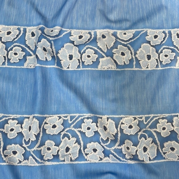 Vintage Muumuus Dress Blue Floral - Picture 15 of 17